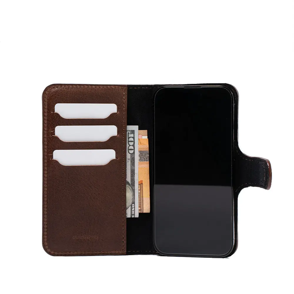 iPhone 14 series Full-Grain Leather Folio Case Wallet with MagSafe - Classic 4.0